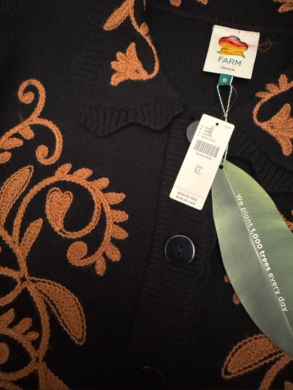 NWT Size XL - Farm Rio Cornely Ainika Cardigan Sweater - Picture 7 of 13